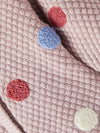 NMT Embroided Color Dots Textured Tea Pink Cardigan 10896