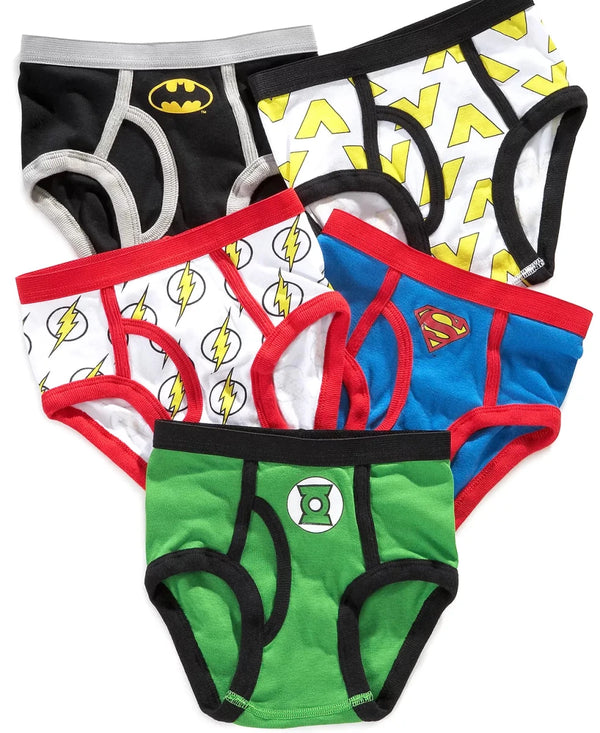 Super Heros Plain Colors Mix Designs Pack Of 5 Underwears 11658