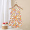LDX Orange & Pink Polka Flowers White JumpSuit 11704