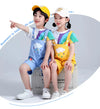 CN Rainbow Print Blue Dungaree With T-Shirt 2 Piece Set 11633