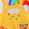 CN Rainbow Print Mustard Dungaree With T-Shirt 2 Piece Set 11634