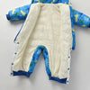 C Dino Style Fur Warm Blue Snow Suit 11866
