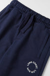 ZR Long Coast Print Navy Blue Terry Trouser 11211