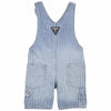 CRT Blue & White  Lines Buckle Top Blue Denim Dungaree 11557