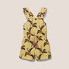 H&M Mustard & Black Big Leaves Slub Yellow Jumpsuit 11697