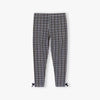 M&M Black And White Check With Bottom Bow Legging  14867
