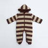C Bear Embroided Brown With Skin Quilted Warm Snow Suit 11863