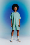 ZR Pocket Style Sea Green Shirt With Shorts 2 Piece Set 12896