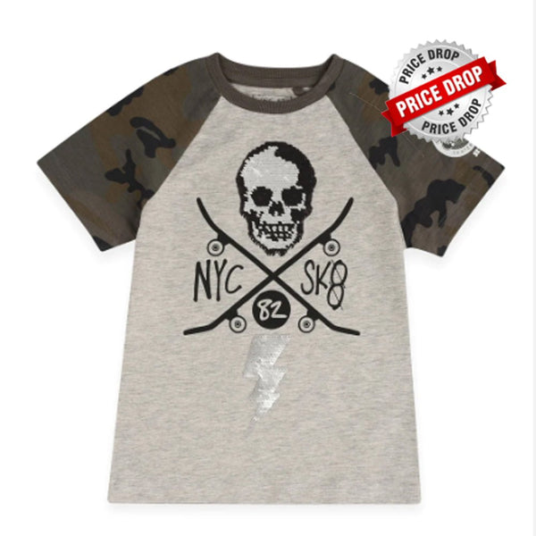 NXT Reversible Sequence Skull Camo Raglan Tshirt  2047