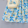 SK front Style Blue Pastel Frock With Purse 12968