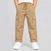 ZY Cargo  Pocket style With Cord Folded Biscuit Brown Pant 14125
