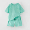 ZR Pocket Style Sea Green Shirt With Shorts 2 Piece Set 12896