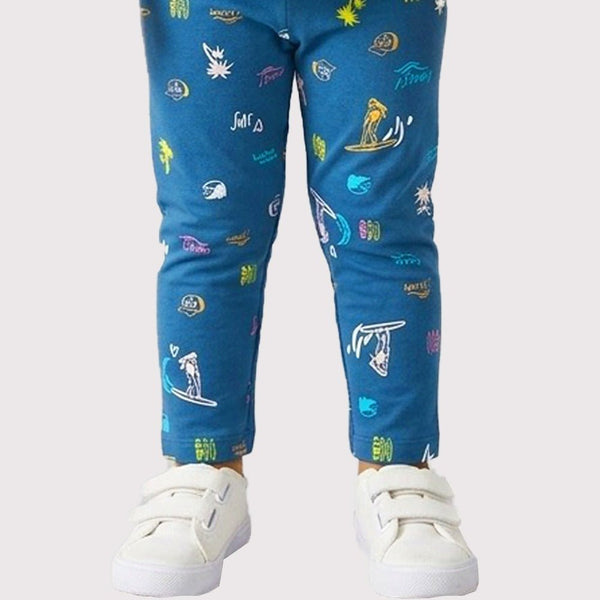 5.10.15 Surf Waves Print Blue Legging 14943