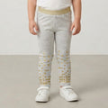 M&M Golden Bottom Print Shimmring Elastic Belt Texture Grey Legging 14897