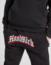 HR Embroided Kangroo Pocket Style Black Fleece Hoodie  Tracksuit 14259