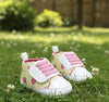 CN Rabbit Hearts Print Yellow Soft Shoes Booties 14803