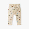 5.10.15 Adventure Map Print Cream Terry Trouser 14641