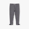 M&M Black And White Check With Bottom Bow Legging  14867