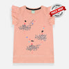 K&K Dreaming Sequence Girls Printed Light Peach Top 4608