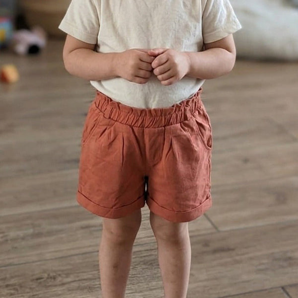L&S Plain Orange Shorts 14767