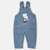 PN True Love  Embroided Denim Dungaree With Shirt Bear Print 2 Piece Set 11781