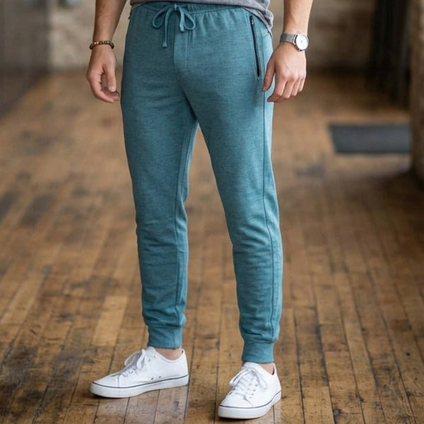 US Polo Plain Cadet Blue With Zip Pocket Trouser 15030