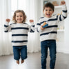 MNG Navy Blue & White Stripes Terry Sweatshirt 14330