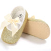 VLSN Glitter With Bow Style Golden Pumps 12110