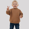 LE LTD Embroided Losse Style Biscuit Brown Sweatshirt 14848