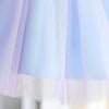 NNJ Sequin Neck Peach Chest Blue Frock   12993