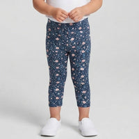 5.10.15 All Over Floral Print Navy Blue Terry Legging 14922
