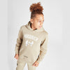 HR   Pigeon Print Back Embroieded Beige Fleece  Hoodie Tracksuit 14260
