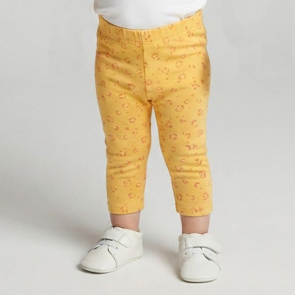 5.10.15 Textured Leopard Print Mustard Legging 14888
