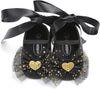 Magic Prewalker Gliter Heart & Stars Black Pumps 11055