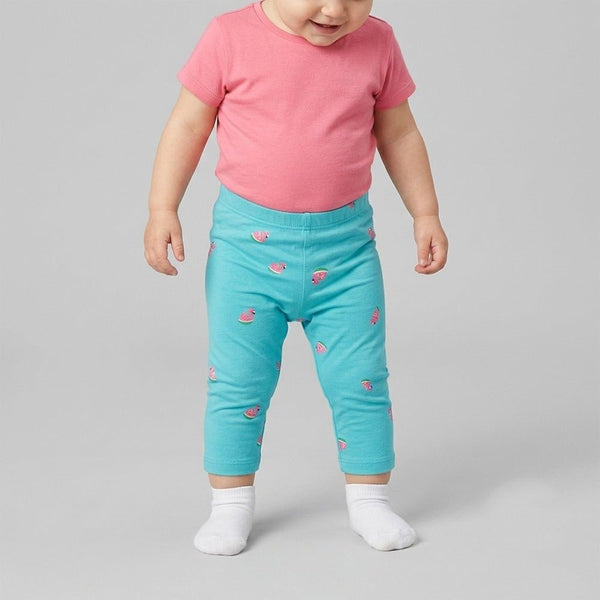 5.10.15 All Over Swan Print Bright Blue Capri  14836