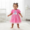 YJTX Frozen Elsa Print Mid Pink  Frock 13106