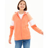 L Dont Look Back Orange Fleece Zipper Hoodie 8402