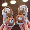 CN Bear Face & Alphabets Brown  Soft Sandal 14212