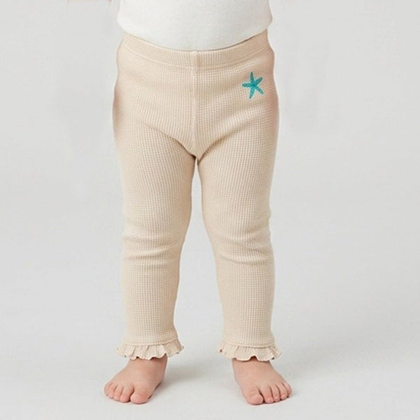 5.10.15 Star Embroided Bottom Frill Peach Legging 14908