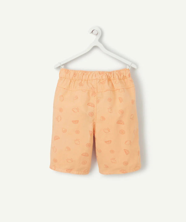 TO All Over Lemons Print Orange Soft Cotton Shorts 11266
