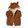 P Rabbit Camel Brown Hooded Sherpa Sweater 8678