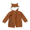 P Rabbit Camel Brown Hooded Sherpa Sweater 8678