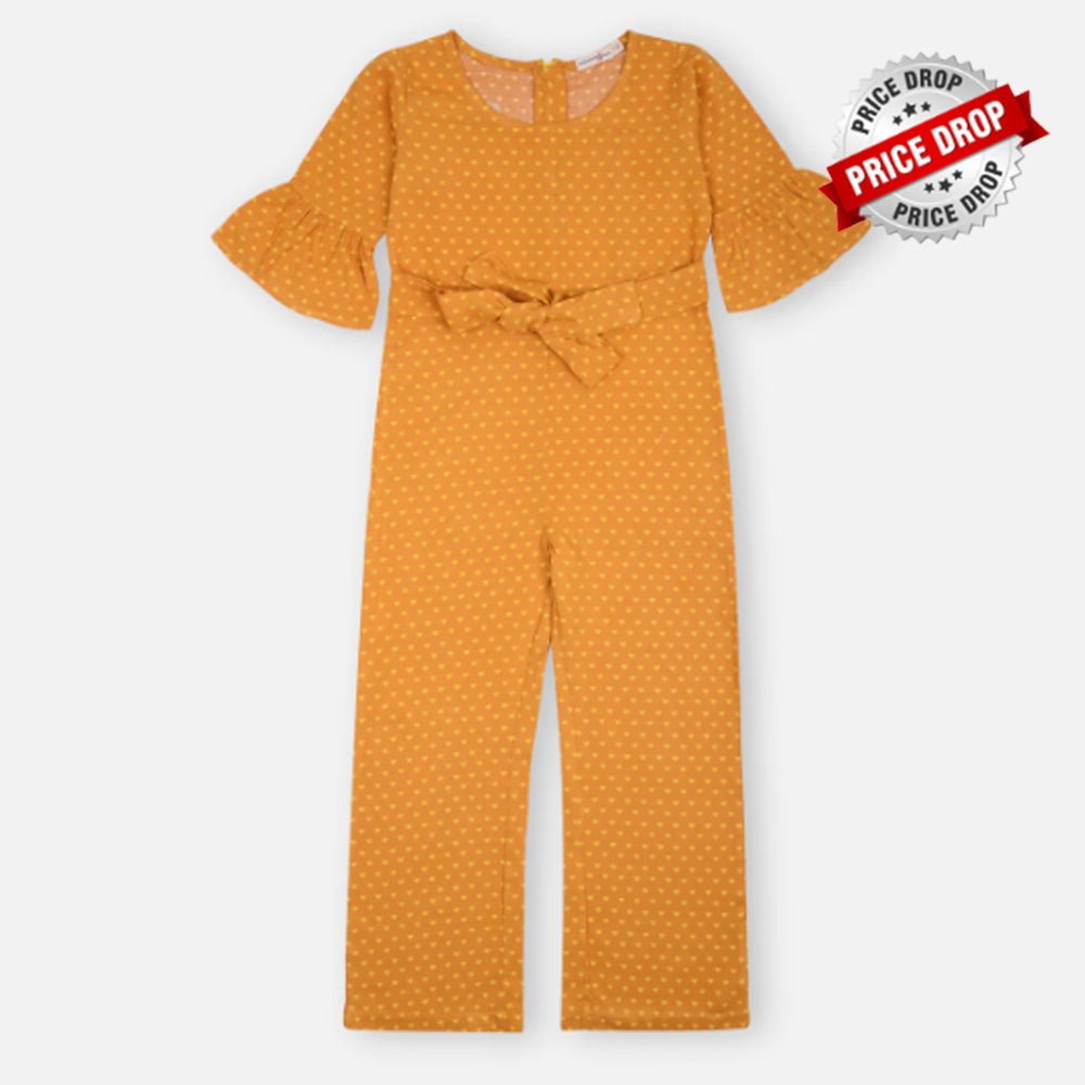 B.X Triangle Print  lenan Mustards Jumpsuit 9365