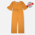 B.X Triangle Print  lenan Mustards Jumpsuit 9365