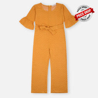 B.X Triangle Print  lenan Mustards Jumpsuit 9365