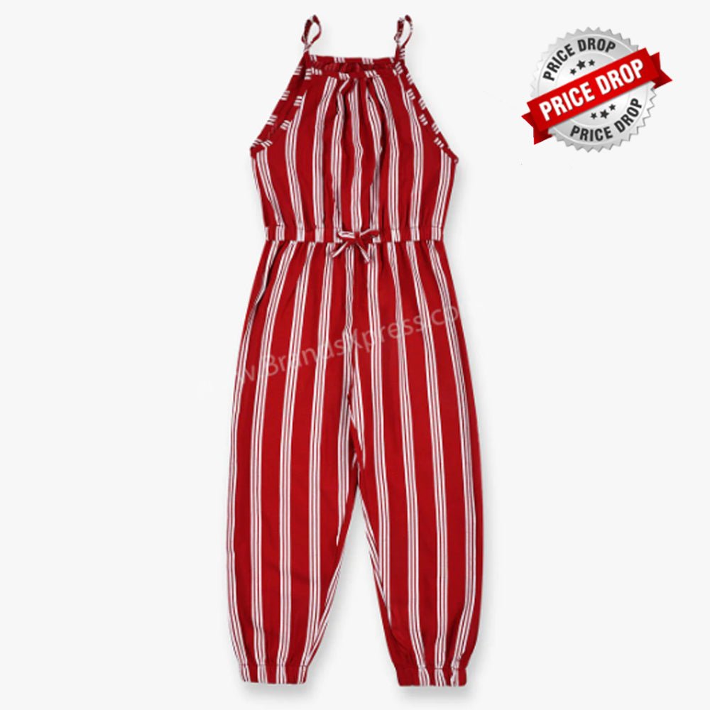 B.X Three White Dark Red Jumpsuit 9710