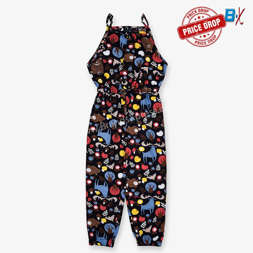 B.X Jungle Animals & Fruits  Lenan    Dark Blue Jumpsuit 9713