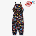 B.X Jungle Animals & Fruits  Lenan    Dark Blue Jumpsuit 9713