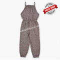 B.X Check With flowers Lenan Brown & Black Jumpsuit 9717