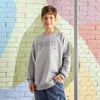 MX Embossed Brooklyn Textured Grey Sweatshirt 15152